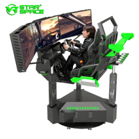 Simulateur de course VR à trois écrans pour divertissement en intérieur, machine de jeu de course de voitures 4D avec fauteuil de jeu