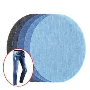 Iron-on Jean Patches Inside and Outside Strongest Glue Denim Different Shape Blue Repair Decorating Kit