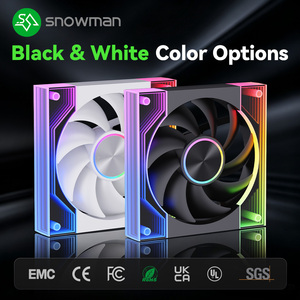 Ventilador para Caja de PC SNOWMAN UK120-ARGB-BK de 120 mm, Negro, ARGB, 76.8CFM, Alto Flujo de Aire, PWM, Rodamiento Hidráulico, 5V, 3 Pines, Sincronización, Venta al Por Mayor - Product Image 4