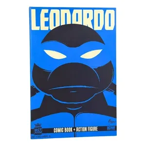 Loyal Subjects TMNT Leonardo Comic Bundle Figura DE ACCIÓN Estilo militar Modelo de juguete para coleccionar con superhéroe Spiderman - Product Image 4