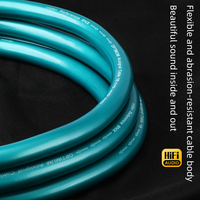 Cable de Altavoz de Alta Gama con Conector Tipo Y Banana Chapado en Oro con Cobre Puro OCC 8N para Monitor y Proyector, con Certificación CE para Sistema Hi-Fi