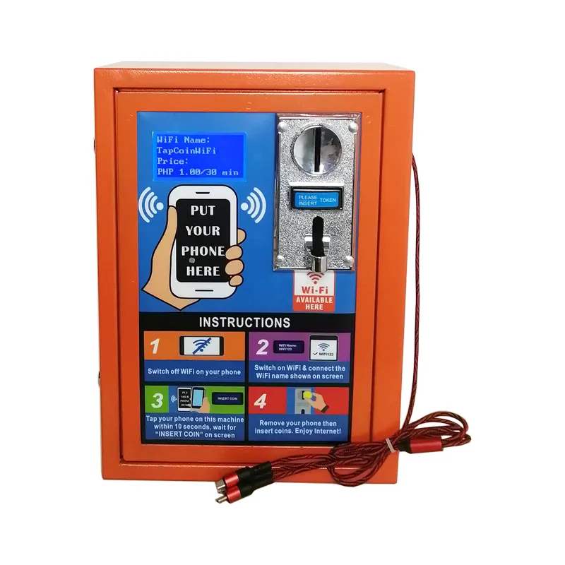 2022 Best Selling Products Vandal-Proof 24H Coin-Operated WiFi Vending Machine Self Small Charging WiFi Vending Machine