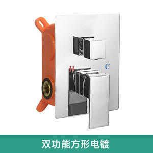 Válvula de ducha termostática empotrada en pared con un solo manillar, núcleo cerámico, ajustable, a prueba de lluvia, grifo de ducha para baño con función de aumento de presión - Product Image 5