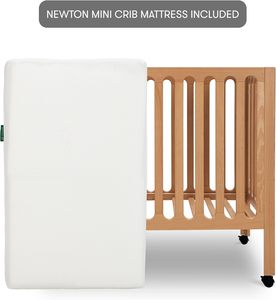 <span class=keywords><strong>Mini</strong></span> <span class=keywords><strong>cuna</strong></span> para bebé, <span class=keywords><strong>ruedas</strong></span> de madera de haya maciza, Color Castaño, <span class=keywords><strong>Mini</strong></span> <span class=keywords><strong>cuna</strong></span>, colchón ajustable, altura, ultra segura, cama de bebé de madera no tóxica - Product Image 5