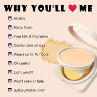 Anti-cernes personnalisé contrôle de l'huile longue durée poudre pour le visage maquillage mat minéral pressé poudre de réglage compact