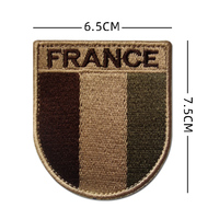 Écusson Brodé Drapeau National Français avec Bande Auto-Agrippante, Décoration Personnalisée pour Vêtements, Patch en Tissu à Coudre - Drapeaux Nationaux Européens