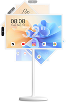 Télévision mobile intelligente bon marché de 21.5 pouces avec télécommande Support TV de table portable Android 12/13