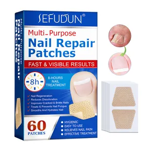 Custom Logo 60 Pcs Toenail Treatment Anti Fungal Relieves Pain Regeneration 8 Hours Fast Effective Nail Repair Patches