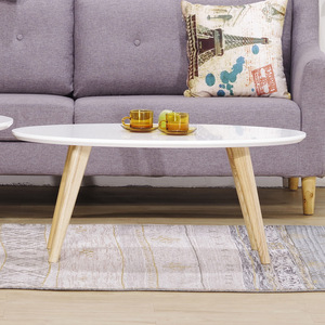 <strong>White</strong> Wooden Coffee <strong>Table</strong> with Four <strong>Corners</strong> - Product Image 6