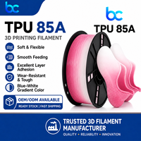 Filament d'impression 3D TPU 85A 1,75 mm 1 kg, prix compétitif, MOQ 10 rouleaux, flexible, souple, livraison rapide, directement de l'usine Becreative