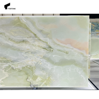 Tostone Translucide Darable Élégant 20mm Vert Naturel Onyx Dalles pour Île Mur Table Baignoire Comptoirs Escaliers Décoration