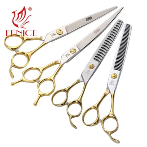 Fenice 440C Stainless Steel Professional Pet Beauty Grooming Scissors Set Kit For Dog Cat