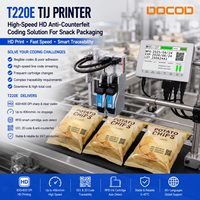 Offres Tendances DOCOD OEM/ODM T220E-1 Imprimante TIJ Haute Vitesse en Ligne Machine de Codage Jet d'Encre Thermique pour Impression de Dates sur Bouteilles et Sacs