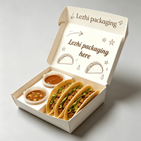 Boîte en papier pliable de qualité alimentaire, écologique, personnalisée en gros pour hamburgers, hot-dogs, sushis, chips, emballage en papier