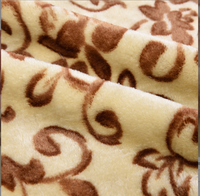 Tissu en polyester tricoté warp à boucles coupées et pelées à motif léopard pour lits pour animaux, arbres à chat, chaussures, jouets et vêtements