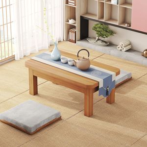 Table basse en bois minimaliste moderne, table à thé au sol style tatami, table à café multifonctionnelle pour salon et chambre, table Kang - Product Image 1