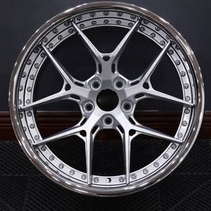 Cerchi in Lega Forgiati Concavi Profondi 18-20 <span class=keywords><strong>Pollici</strong></span> 5x115/100/120/114.3 Offset Personalizzato Finitura Spazzolata Bordo Lucidato Universali - Product Image 3