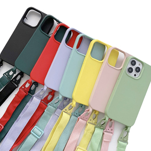 Funda de silicona con correa para el cuello, collar cruzado, para <span class=keywords><strong>iPhone</strong></span> 6, 7, 8, 11, 13, 12, 14 Pro, Max, <span class=keywords><strong>XS</strong></span> PLUS, SE, <span class=keywords><strong>2023</strong></span> - Product Image 2