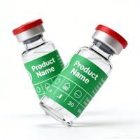 Boîte de peptides injectables, flacon de 30 ml, fermeture magnétique, papier kraft, design gratuit, vente en gros