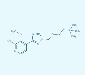 สารอินทรีย์ 3-เมทอกซี-4-(1-((2-(ไตรเมทิลไซลิล)เอทอกซี)เมทิล)-1H-12,4-ไตรแอดอล-3-อิล)ไพริดิน-2-อะมีน ความบริสุทธิ์ 95% CAS2862836-70-0 - Product Image 1