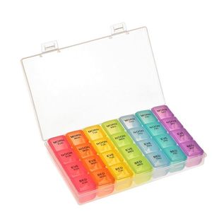 กล่องยาพลาสติกแบบรายสัปดาห์ 7 วัน 28 ช่อง สำหรับ 4 เวลาต่อวัน (ขายส่ง) - Product Image 1