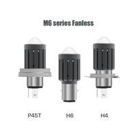 Phare LED Moto Haute Performance Disponible en Gros, H4+3000k, 15W, Sans Ventilateur, Refroidissement Universel