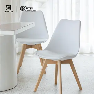 Moderner klassischer europäischer Akzent Kunststoff Eero Saarinen Tulpe Esszimmer Design Stuhl