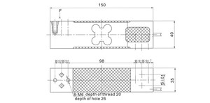 GPB144 100KG Vente en gros Capteur <span class=keywords><strong>de</strong></span> force à point unique en alliage d'aluminium bon marché - Product Image 6