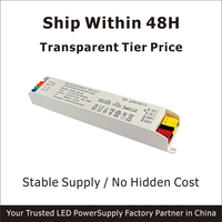 HRJS-60-24 60W Driver LED 3-en-1 Push 0-10V DALI DT6 0.01-100% Dimmable IP50 PF0.9 CE RoHS pour Rénovation Commerciale Garantie 3 Ans Usine