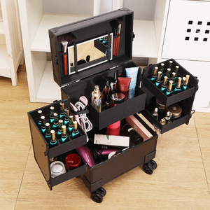 PLUS DE DESIGN <span class=keywords><strong>Professionnel</strong></span> Rolling Multi Function Cosmetic Nail Hairdresser Case Salon Makeup Beauty <span class=keywords><strong>Trolley</strong></span> - Product Image 1