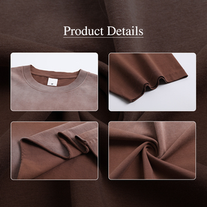 Camiseta Oversize de Verano para Hombre, Estilo Vintage, Lavado a la Piedra, Corte Holgado, Efecto Desgastado con Bordes Desgastados - Product Image 5