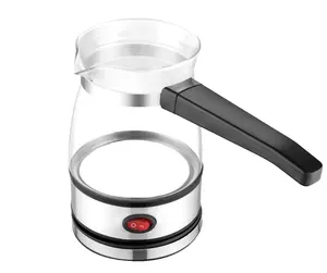 ガラス体電気コーヒーポットメーカー電気ケトル 360 度加熱プレート製造