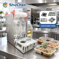 Machine de scellage automatique de barquettes alimentaires, machine de scellage thermique pour boîtes à lunch, machine de scellage de barquettes repas, machine de scellage de barquettes alimentaires