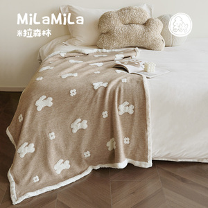 Decoración del hogar sofá habitación <span class=keywords><strong>de</strong></span> los niños medio forro polar <span class=keywords><strong>de</strong></span> punto 120x160 chal alfombras lindas conejo mantas <span class=keywords><strong>de</strong></span> lana para niños manta <span class=keywords><strong>de</strong></span> sofá - Product Image 3