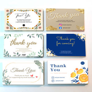 Carte de remerciement personnalisée écologique et recyclable pour entreprise/mariage/anniversaire avec logo estampé à chaud, carte de vœux en carton - Product Image 2