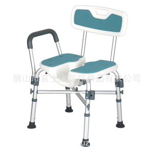 Chaise de salle de bain en alliage d'aluminium FZK 5015, siège de douche antidérapant pour personnes âgées et femmes enceintes, renforcé avec des rainures - Product Image 3