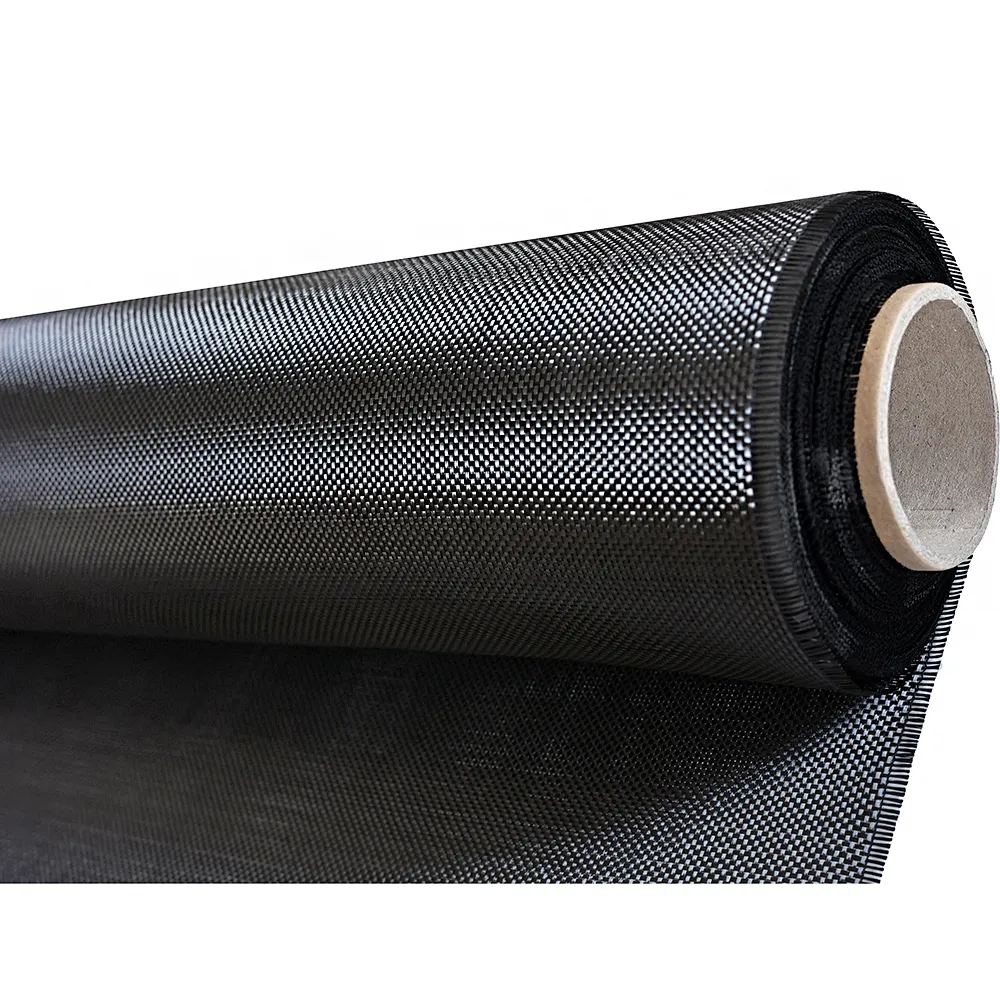 Tela de fibra de carbono 100%, 3K, 200gsm, tejido liso de fibra de carbono