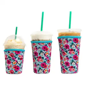 Benutzer definierte isolierte leere Neopren-Kaffeetasse Kühler Neopren-Sublimations-Kaffee hülle Neopren-Eis kaffee hülle