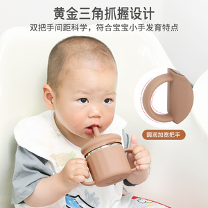 แก้วฝึกหัดดื่มสำหรับเด็ก สแตนเลส 220 มล. พร้อมหูจับสองข้าง แก้วดื่มโดยตรง - Product Image 3