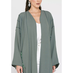 Maillot de bain Style Simple, Burqa, Cardigan, broderie, <span class=keywords><strong>Kimono</strong></span> ouvert, Abaya, vêtements islamiques musulmans, longs, dames Jubah - Product Image 3