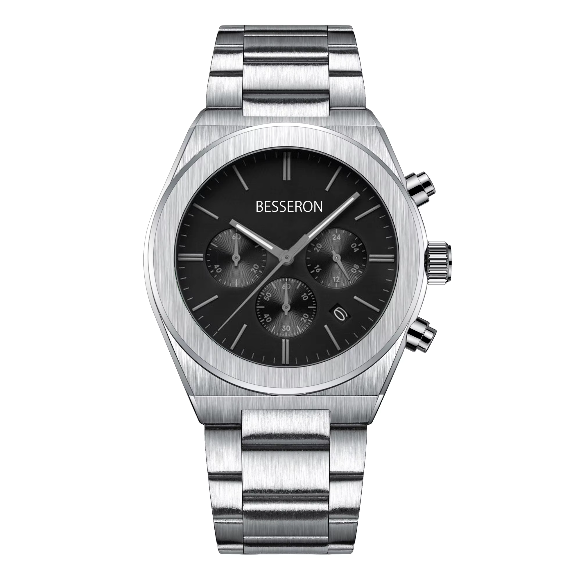 Black chronograph watch