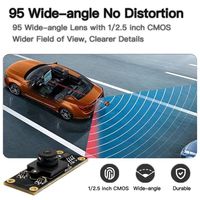 Module de caméra USB HDR 5MP pour la sécurité et la vision industrielle, CMOS 1/2,5 pouces, 2592*1944, 30fps MJPEG, UVC, 95 °   FOV, WDR en basse lumière