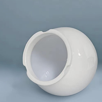 Lustre en verre opale fait main, style moderne, pour intérieur, éco-responsable, idéal pour restaurant, hall d'hôtel, ampoule unique, vente en gros