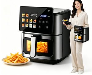 Friteuse à <span class=keywords><strong>air</strong></span> numérique intelligente électrique en acier inoxydable HY 4200W 10L avec 12 préréglages et écran tactile LCD - Product Image 5