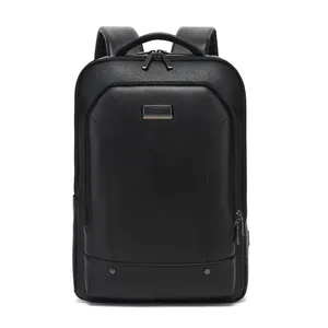 Wholesale Large Capacity Travel 14 Inches Laptop Backpack Genuine Leather Men Business Backpack