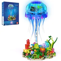 JMB 70010 2026 Nouveau modèle océanique 3D lumineux à construire soi-même, jouets éducatifs, décoration de la maison, cadeaux d'anniversaire pour enfants, 1130 pièces, ensembles de blocs de construction