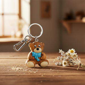 Portachiavi in legno Little Bear, unità singola, scatola non inclusa - Product Image 3