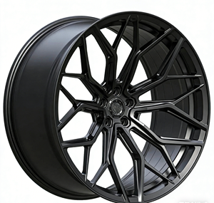 Jantes en alliage forgées sur mesure à concavité profonde 1 pièce 5x120/5x112/5x114.3 17-24 pouces Noir semi-brillant Adaptation universelle pour Audi - Product Image 5