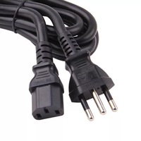 Connecteur IEC C5 C6/C7 C8 C13, prise brésilienne, prise blanche à 3 broches, cordon d'alimentation ignifuge pour appareils ménagers