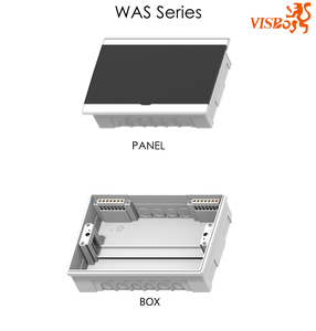 VISBO WAS 시리즈 전기 박스 인클로저 플러시/서피스 플라스틱 베이스 블랙 티 전기 박스 실외 배전함 - Product Image 4